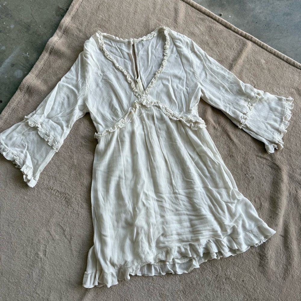 ILLA ILLA Cream Ruffle Dress